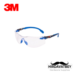3M SOLUS S1101 SGAF-EU MAVİ SİYAH KENAR ŞEFFAF KORUYUCU GÜVENLİK GÖZLÜĞÜ