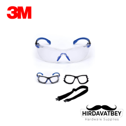 3M SOLUS S1101 SGAFKT-EU MAVİ SİYAH KENAR ŞEFFAF GÖZLÜK KİT