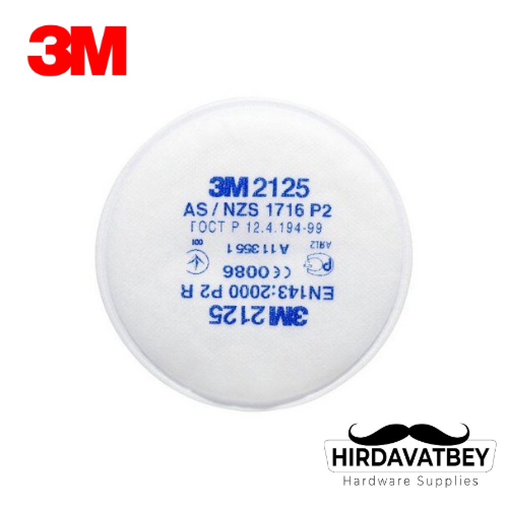 3M 2125 P2 TOZ SİS VE DUMAN FİLTRESİ (1 ÇİFT)