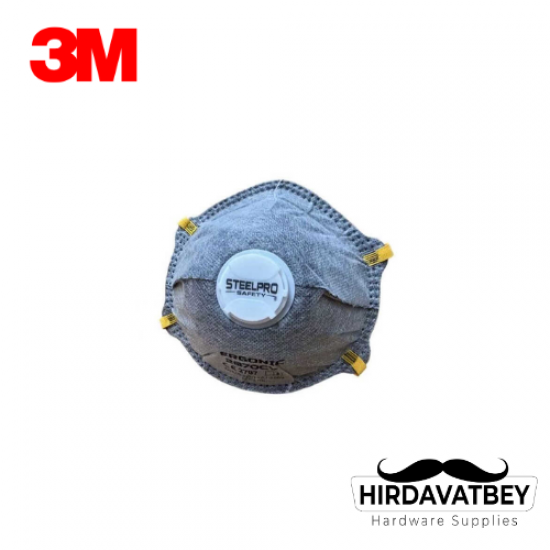 3M STEELPRO 2870CV FFP2 NR AKTİF KARBONLU KONİK MASKE (10 ADET/KUTU)