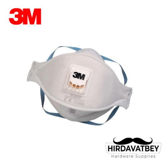 3M 9322+ VENTİLLİ TOZ MASKESİ FFP2 AURA (10 ADET/KUTU)