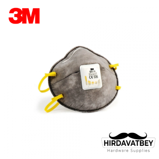 3M 9914 VENTİLLİ AKTİF KARBONLU TOZ MASKESİ FFP1 (10 ADET/KUTU)