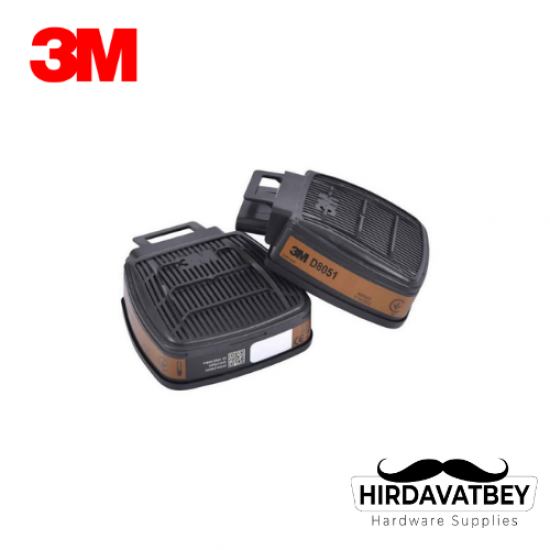 3M D8051 SECURE CLİCK DUAL FLOW A1 GAZ VE BUHAR FİLTRESİ / 1 ÇİFT