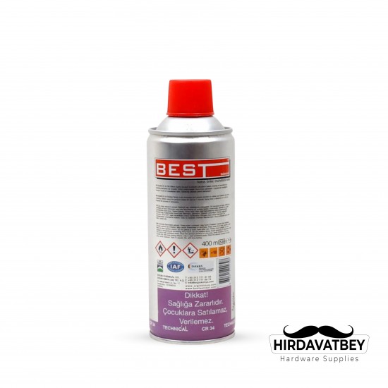 BEST KORUYUCU VE YAĞLI (OTO FİTİL SPREY) 400 ML CR34 (1 KOLİ 12 ADET)