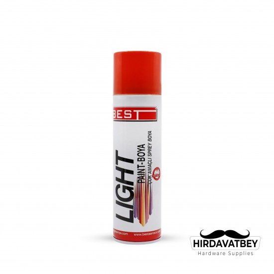 BEST LIGHT SPREY BOYA 250 ML KIRMIZI (1 KOLİ 30 ADET)