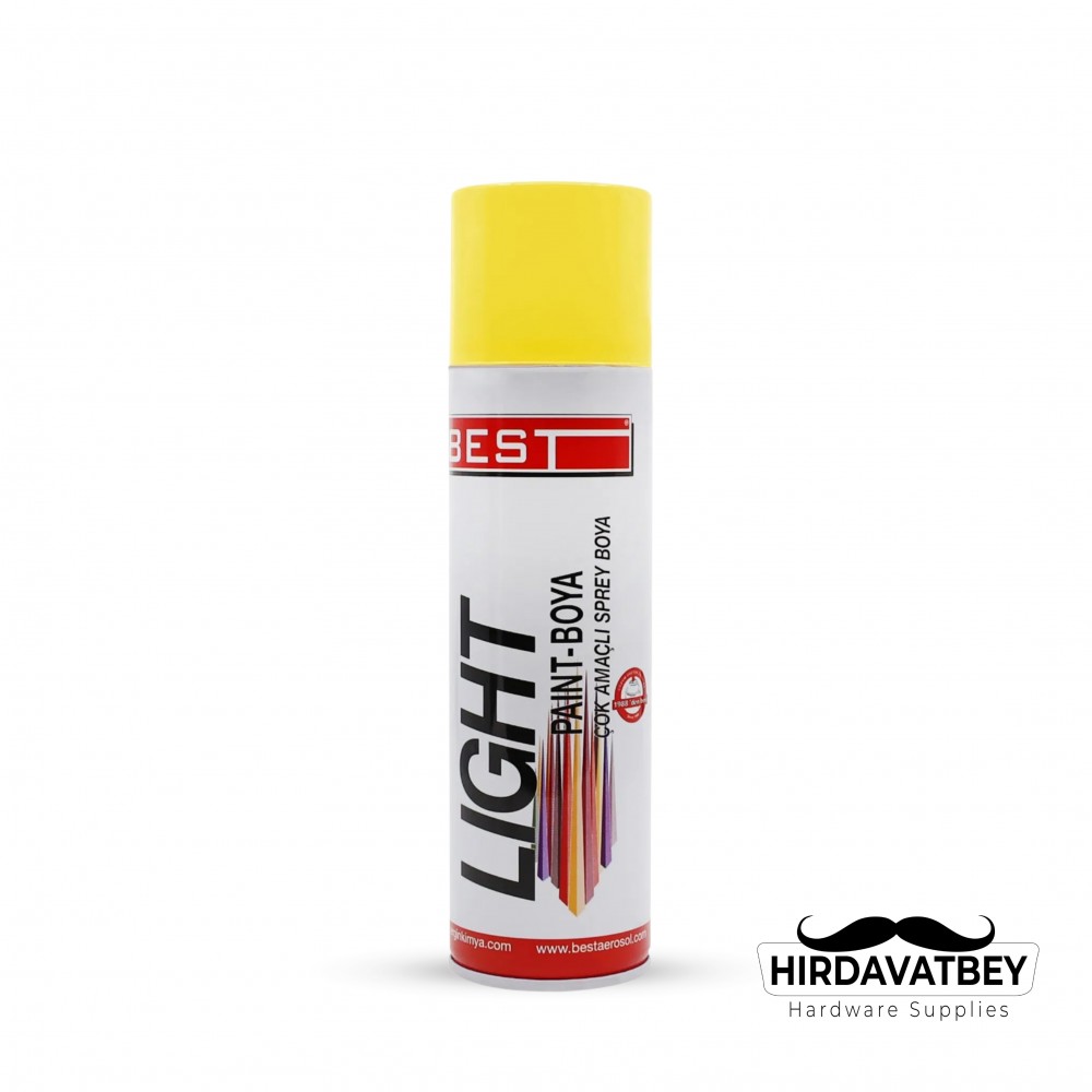BEST LIGHT SPREY BOYA 250 ML SARI (1 KOLİ 30 ADET)