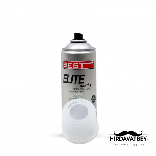 BEST SPREY TRAKTÖR BOYASI 400 ML BAŞAK GÖVDE GRİ (1 KOLİ 12 ADET)