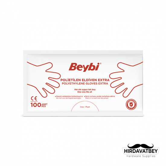 PET (POLİETİLEN) ELDİVEN EXTRA 9 GR- 100'LÜK POŞET / 1 KOLİ 100 POŞET