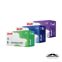 BEYBİ PUDRALI LATEKS MUAYENE ELDİVENİ - 100'LÜK KUTU / 1 KOLİ 20 ADET