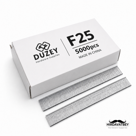 DUZEY F25 BRAD ÇİVİ 5000 ADET|25 MM / 1 KOLİ 20 ADET