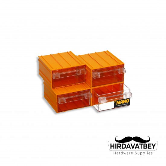 MANO ÇEKMECELİ SARI KUTU (124x196x80 MM) K-40  ( 1 KOLİ 40 ADET)