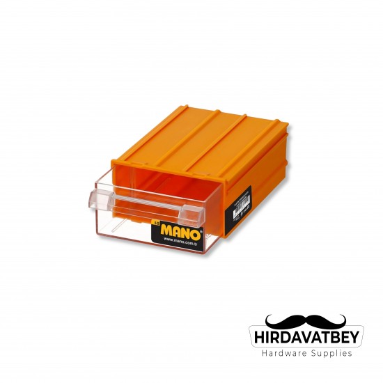 MANO ÇEKMECELİ SARI KUTU (124x196x80 MM) K-40  ( 1 KOLİ 40 ADET)
