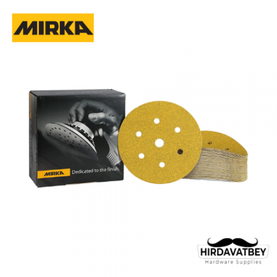 MIRKA GOLD® Ø 150 MM CIRTLI (7 DELİK) / 1 PAKET 50 ADET