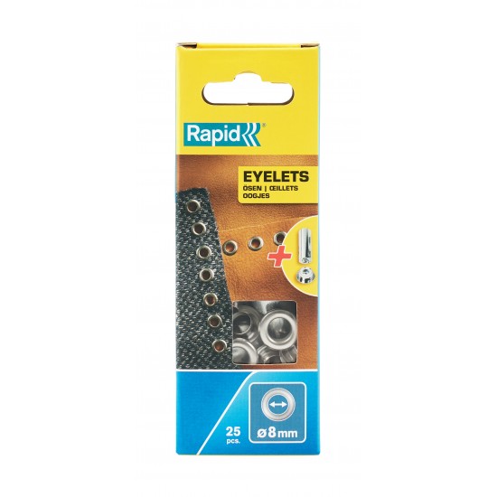RAPİD KUŞGÖZÜ DELİK HALKA ALİMİNYUM 8 MM 25 ADET RAPİD KUŞGÖZÜ DELİK HALKA ALİMİNYUM 8 MM 25 ADET