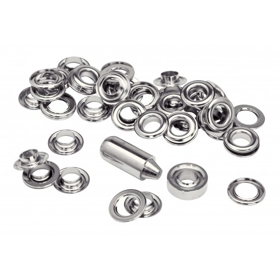 RAPİD KUŞGÖZÜ 2 PARÇA DELİK HALKA ALİMİNYUM 12X23 MM 25 ADET RAPİD KUŞGÖZÜ 2 PARÇA DELİK HALKA ALİMİNYUM 12X23 MM 25 ADET