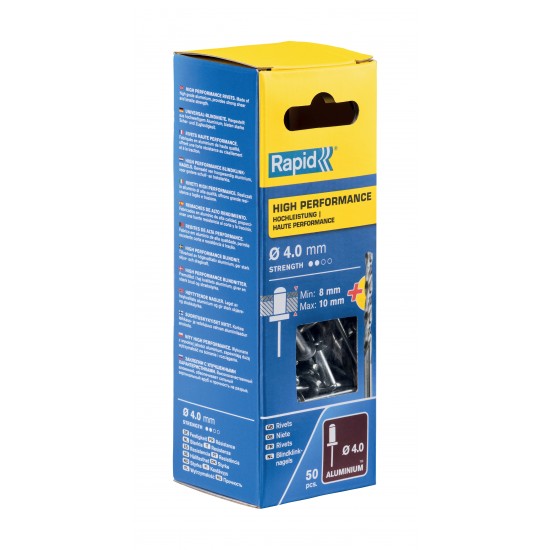RAPİD PERÇİN Ø4X14MM ALU+MATKAP UCU 50 ADET RAPİD PERÇİN Ø4X14MM ALU+MATKAP UCU 50 ADET