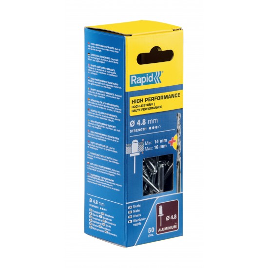 RAPİD PERÇİN Ø4.8X20MM ALU+MATKAP UCU 50 ADET RAPİD PERÇİN Ø4.8X20MM ALU+MATKAP UCU 50 ADET