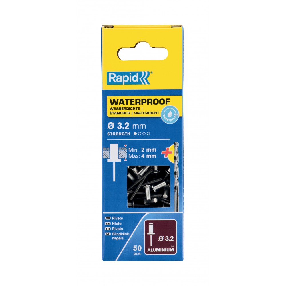 RAPİD PERÇİN Ø3.2X8MM SU GEÇİRMEZ + MATKAP UCU 50 ADET