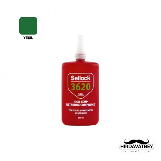 SELSİL 3620 SELLOCK YÜKSEK ISI MUKAVEMETLİ KENETLEYİCİ - 250 ML / 1 KOLİ 6 ADET