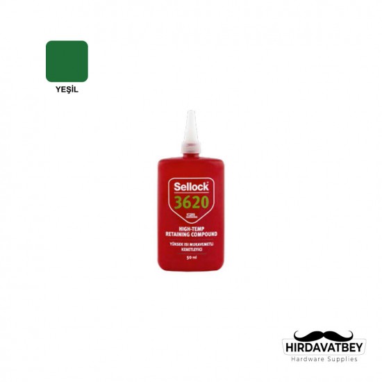 SELSİL 3620 SELLOCK YÜKSEK ISI MUKAVEMETLİ KENETLEYİCİ - 50 ML / 1 KOLİ 12 ADET