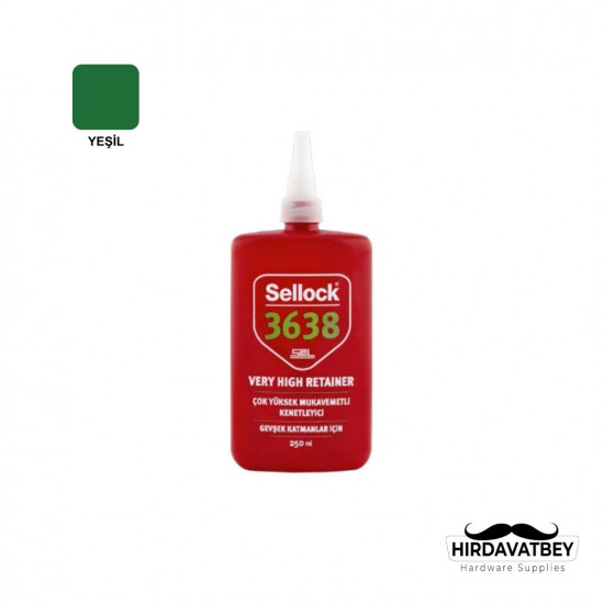 SELSİL 3638 SELLOCK ÇOK YÜKSEK ISI MUKAVEMETLİ KENETLEYİCİ - 250 ML / 1 KOLİ 6 ADET