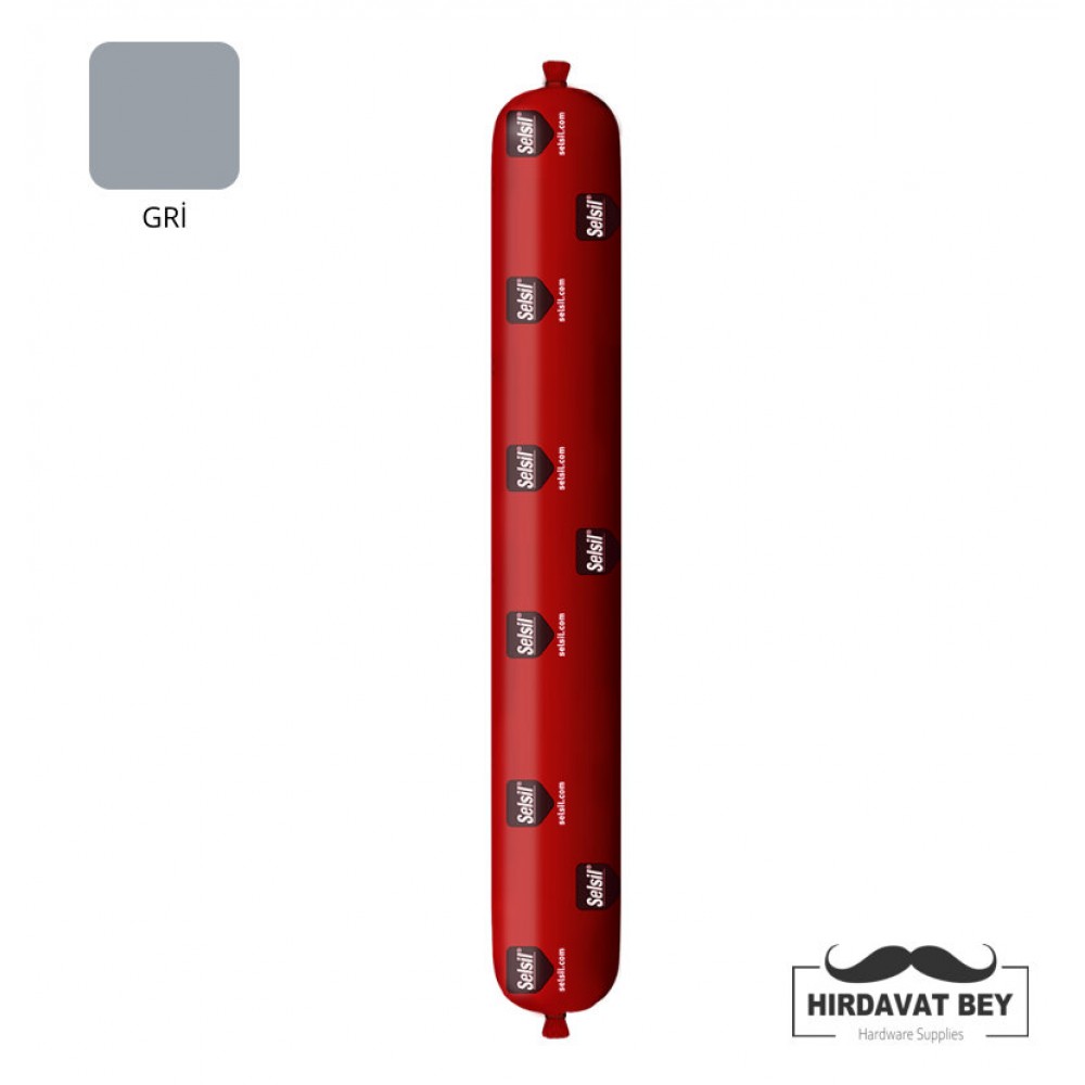 SELSİL AKRİLİK SOSİS MASTİK - 600 ML (GRİ) / 1 KOLİ 20 ADET