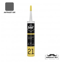 SELSİL SİLİKONİZE MASTİK - 500 GR (ANTRASİT GRİ) - 21 / 1 KOLİ 25 ADET