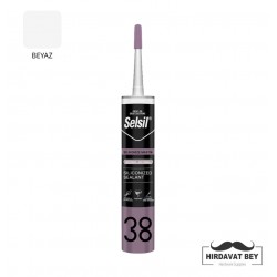 SELSİL SİLİKONİZE MASTİK - 500 GR (BEYAZ) - 38 / 1 KOLİ 25 ADET