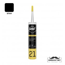 SELSİL SİLİKONİZE MASTİK - 500 GR (SİYAH) - 21 / 1 KOLİ 25 ADET