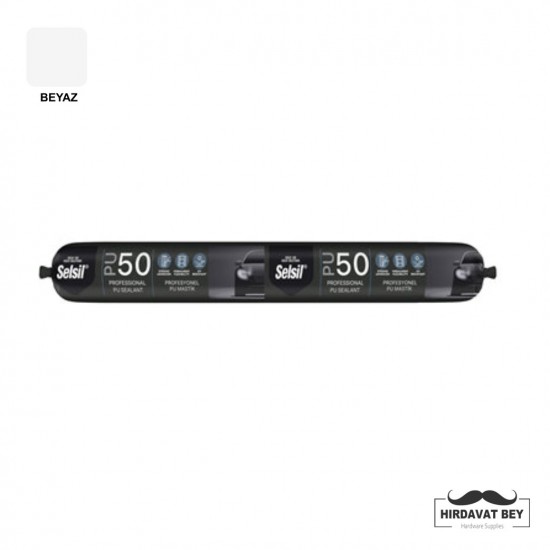 SELSİL PU MASTİK 50 SHORE 600 ML - (BEYAZ) / 1 KOLİ 25 ADET