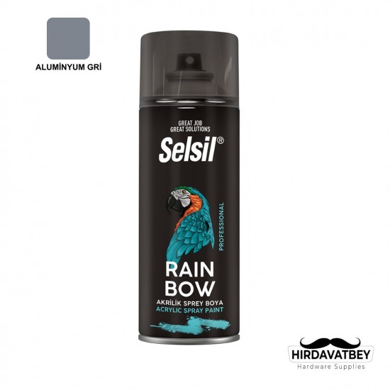 SELSİL RAINBOW COLORS 400 ML - ALÜMİNYUM GRİ (RAL-9007) / 1 KOLİ 12 ADET