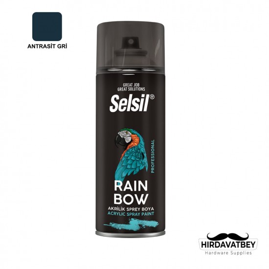 SELSİL RAINBOW COLORS 400 ML - ANTRASİT GRİ (RAL-7016) / 1 KOLİ 12 ADET