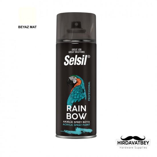 SELSİL RAINBOW COLORS 400 ML - BEYAZ MAT (RAL-9010) / 1 KOLİ 12 ADET