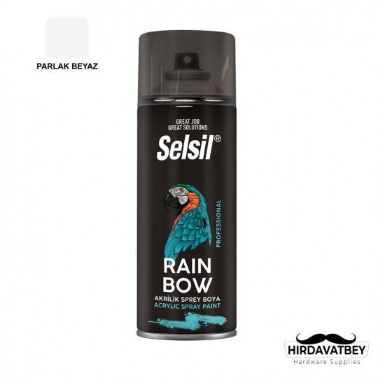 SELSİL RAINBOW COLORS 400 ML - PARLAK BEYAZ (RAL-9010) / 1 KOLİ 12 ADET