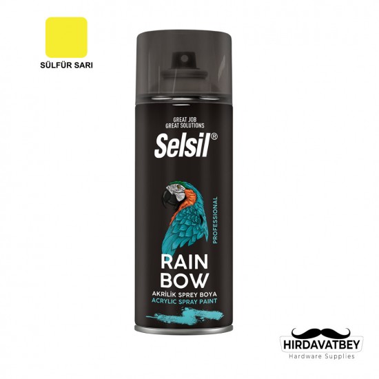 SELSİL RAINBOW COLORS 400 ML - SÜLFÜR SARI (RAL-1016) / 1 KOLİ 12 ADET