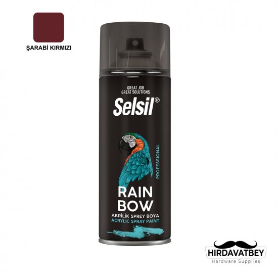SELSİL RAINBOW COLORS 400 ML - ŞARABİ KIRMIZI (RAL-3005) / 1 KOLİ 12 ADET
