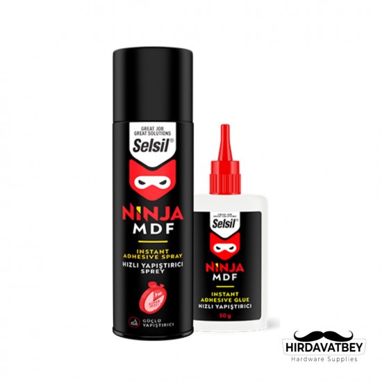 SELSİL NİNJA HIZLI YAPIŞTIRICI + AKTİVATÖR - 200 ML + 50 GR / 1 KOLİ 25 ADET
