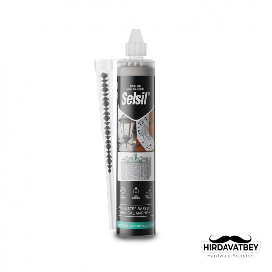 SELSİL POLYESTER BAZLI KİMYASAL DÜBEL - 300 ML / 1 KOLİ 12 ADET