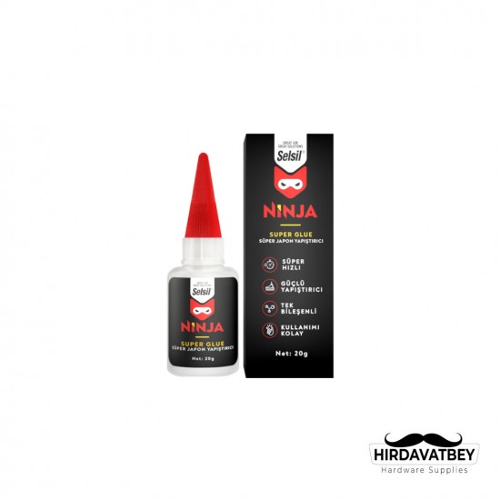 SELSİL NİNJA SUPER GLUE JAPON YAPIŞTIRICI - 20 GR / 1 KOLİ 50 ADET