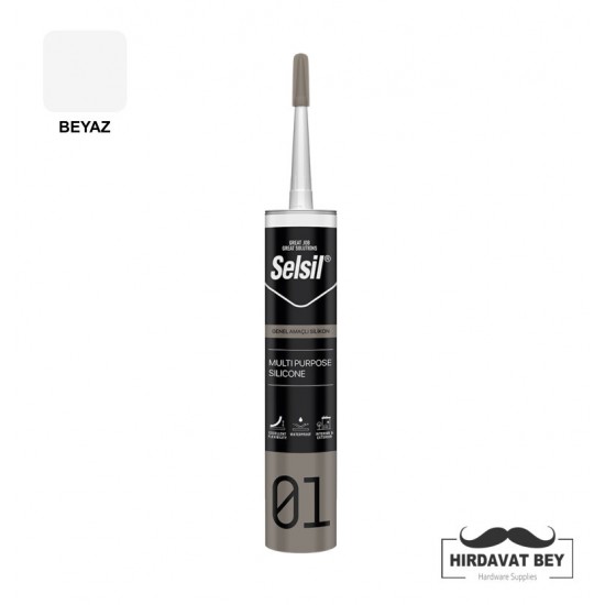 SELSİL GENEL AMAÇLI SİLİKON - 280GR (BEYAZ) - 01 / 1 KOLİ 25 ADET
