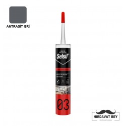 SELSİL GENEL AMAÇLI SİLİKON A - 280 ML (ANTRASİT GRİ) - 03 / 1 KOLİ 25 ADET