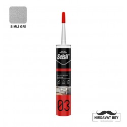 SELSİL GENEL AMAÇLI SİLİKON A - 280 ML (SİMLİ GRİ) - 03 / 1 KOLİ 25 ADET