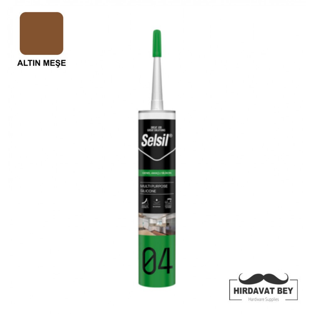 SELSİL GENEL AMAÇLI SİLİKON - 310 ML (ALTIN MEŞE) - 04 / 1 KOLİ 25 ADET