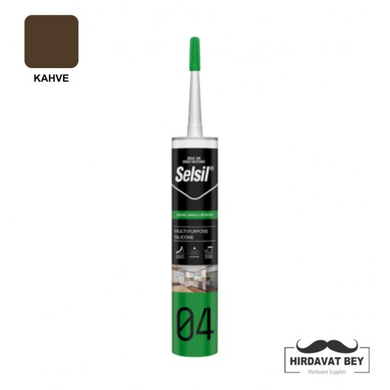 SELSİL GENEL AMAÇLI SİLİKON - 310 ML (KAHVE) - 04 / 1 KOLİ 25 ADET