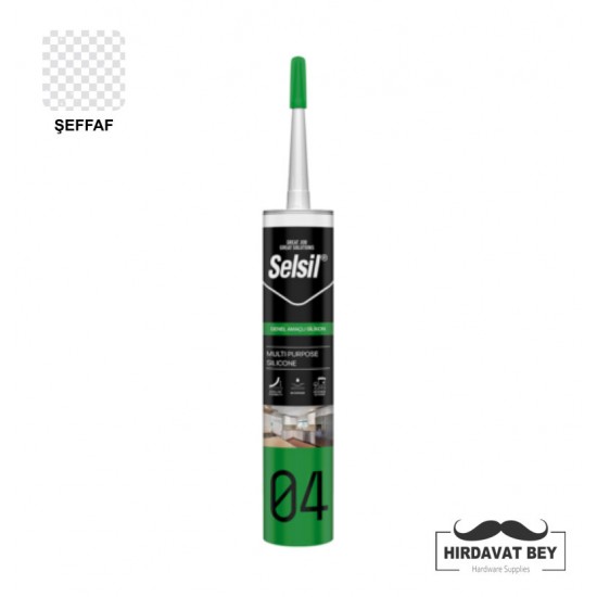 SELSİL GENEL AMAÇLI SİLİKON - 310 ML (ŞEFFAF) - 04 / 1 KOLİ 25 ADET