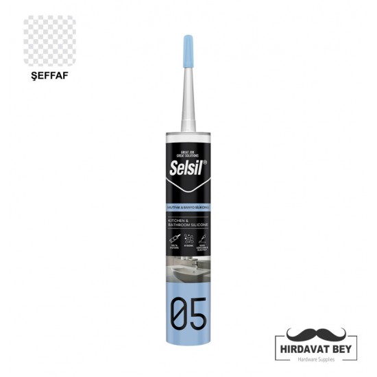 SELSİL MUTFAK BANYO SİLİKONU - 280 ML (ŞEFFAF) - 05 / 1 KOLİ 25 ADET