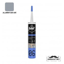 SELSİL DIŞ CEPHE SİLİKONU - 300ML (ALUMİNYUM GRİ) - 06 / 1 KOLİ 25 ADET