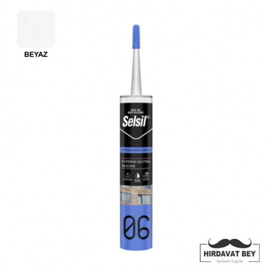 SELSİL DIŞ CEPHE SİLİKONU - 300 ML (BEYAZ) - 06 / 1 KOLİ 25 ADET