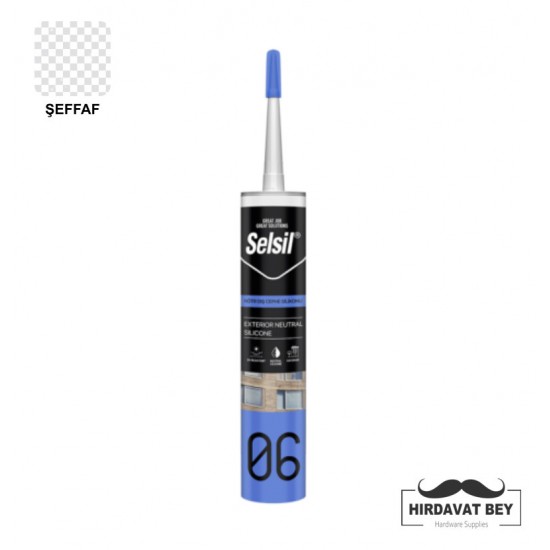 SELSİL DIŞ CEPHE SİLİKONU - 300 ML (ŞEFFAF) - 06 / 1 KOLİ 25 ADET