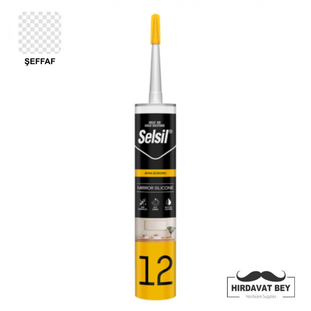 SELSİL AYNA SİLİKONU - 280 ML (ŞEFFAF) - 12 / 1 KOLİ 25 ADET